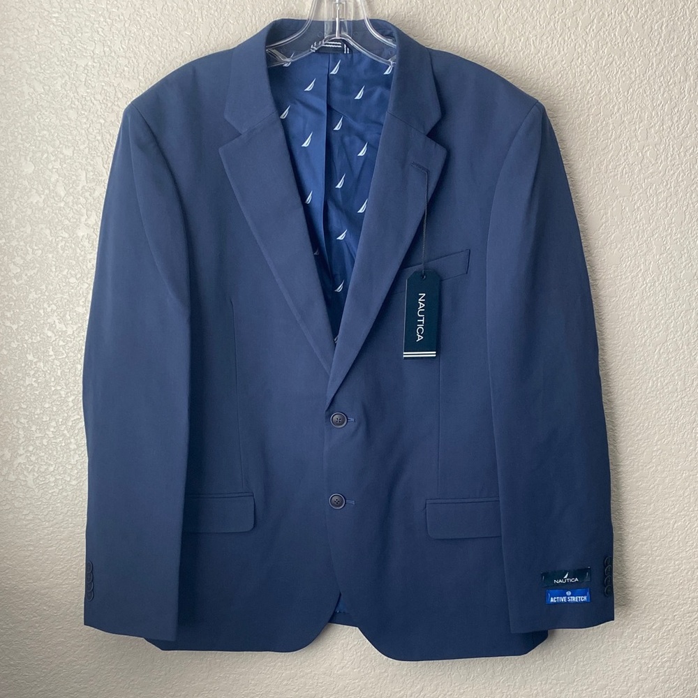Nautica Men's Active Ventura Stretch Blazer Sport Coat Blue 42S